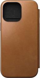 LEATHER FOLIO ENGLISH TAN-C FOR IPHONE 16 PRO MAX NOMAD