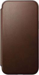 MODERN LEATHER FOLIO BROWN FOR IPHONE 15 PLUS NOMAD