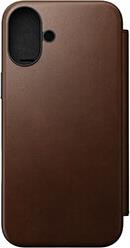 MODERN LEATHER FOLIO BROWN FOR IPHONE 16 PLUS NOMAD