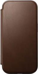 MODERN LEATHER FOLIO BROWN FOR IPHONE 16 PRO NOMAD