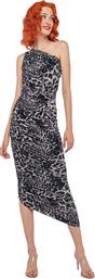 ΓΥΝΑΙΚΕΙΟ MIDI ΦΟΡΕΜΑ ΜΕ ΕΝΑΝ ΩΜΟ ANIMAL PRINT ''DIANA'' - KK2253PL287678 ΓΚΡΙ NORMA KAMALI