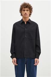 ΠΟΥΚΑΜΙΣΟ ΑΠΟ ΜΕΙΓΜΑ ΜΑΛΛΙΟΥ CARSTEN COTTON WOOL LS SHIRT ΧΡΩΜΑ: ΜΑΥΡΟ, N40.0806.9999 NORSE PROJECTS