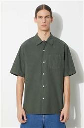 ΠΟΥΚΑΜΙΣΟ CARSTEN COTTON TENCEL ΧΡΩΜΑ: ΠΡΑΣΙΝΟ, N40.0579.8022 NORSE PROJECTS