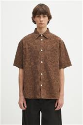 ΠΟΥΚΑΜΙΣΟ MO OVERSIZED FIL COUPE SS SHIRT ΧΡΩΜΑ: ΚΑΦΕ, N40.0830.2033 NORSE PROJECTS