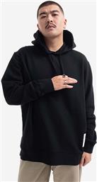 ΒΑΜΒΑΚΕΡΗ ΜΠΛΟΥΖΑ FRASER TAB SERIES HOODIE ΧΡΩΜΑ: ΜΑΥΡΟ, ΜΕ ΚΟΥΚΟΥΛΑ F30 NORSE PROJECTS