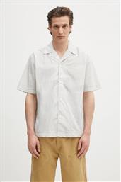 ΒΑΜΒΑΚΕΡΟ ΠΟΥΚΑΜΙΣΟ MADS POPLIN STRIPE SS ΑΝΔΡΙΚΟ, ΧΡΩΜΑ: ΑΣΠΡΟ, N40.0831.0957 NORSE PROJECTS