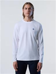 ΑΝΔΡΙΚΗ ΜΠΛΟΥΖΑ LONG-SLEEVED T-SHIRT WITH LOGO PATCH 692902000101 ΛΕΥΚΟ NORTH SAILS