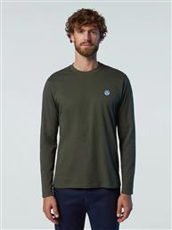 ΑΝΔΡΙΚΗ ΜΠΛΟΥΖΑ T-SHIRT ORGANIC LONG-SLEEVED T-SHIRT WITH LOGO PATCH 6929020000437 ΧΑΚΙ NORTH SAILS