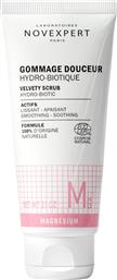 HYDRO-BIOTIC VELVETY SCRUB ΑΠΑΛΟ SCRUB ΓΙΑ ΕΥΑΙΣΘΗΤΕΣ ΕΠΙΔΕΡΜΙΔΕΣ ΓΙΑ ΠΡΟΣΩΠΟ & ΧΕΙΛΗ 60ML NOVEXPERT