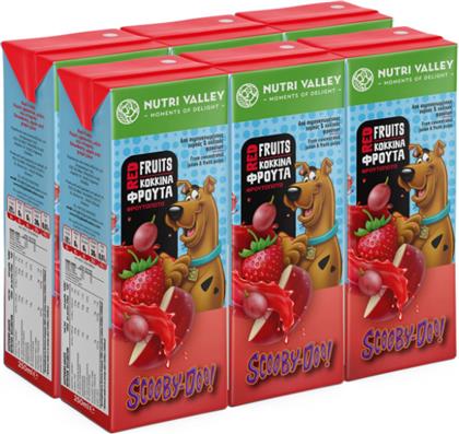 ΧΥΜΟΣ RED FRUITS SCOOBY DOO (6X250 ML) NUTRI VALLEY