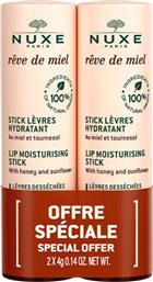 PROMO REVE DE MIEL LIP MOISTURISING STICK ΕΝΥΔΑΤΙΚΟ STICK ΧΕΙΛΙΩΝ 8G (2X4G) NUXE