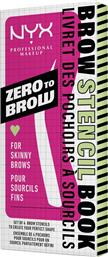BROW STENCIL BOOK FOR SKINNY BROWS ΣΤΕΝΣΙΛ ΓΙΑ ΤΟΝ ΣΧΗΜΑΤΙΣΜΟ ΛΕΠΤΩΝ ΦΡΥΔΙΩΝ 4 ΤΕΜΑΧΙΑ (1 ΣΕΤ) NYX PROFESSIONAL MAKEUP