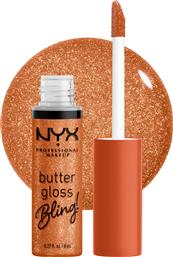 BUTTER GLOSS BLING! ΑΠΑΛΟ & ΜΕΤΑΞΕΝΙΟ LIP GLOSS ΓΙΑ ΛΑΜΠΕΡΑ ΧΕΙΛΗ 8ML - 03 PRICEY NYX PROFESSIONAL MAKEUP