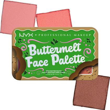 BUTTERMELT BRONZER & BLUSH FACE PALLETE ΠΑΛΕΤΑ ΜΑΚΙΓΙΑΖ 3 ΑΠΟΧΡΩΣΕΩΝ ΧΑΛΚΙΝΗΣ ΥΦΗΣ 1 ΤΕΜΑΧΙΟ - 02 DARK NYX PROFESSIONAL MAKEUP