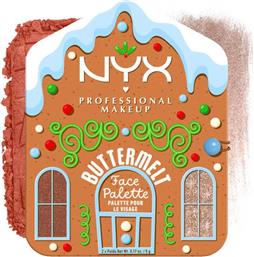 BUTTERMELT FACE PALETE ΠΑΛΕΤΑ ΡΟΥΖ ΜΕ 2 ΑΠΟΧΡΩΣΕΙΣ ΓΙΑ ΡΟΔΙΝΟ ΧΡΩΜΑ & ΦΩΤΕΙΝΗ ΧΡΥΣΑΦΕΝΙΑ ΛΑΜΨΗ ΠΟΥ ΔΙΑΡΚΕΙ ΕΩΣ & 12 ΩΡΕΣ 2 X 5G - DEEP NYX PROFESSIONAL MAKEUP