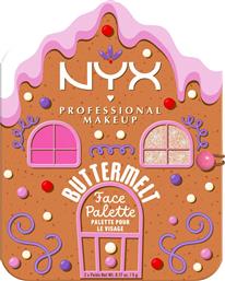 BUTTERMELT FACE PALETE ΠΑΛΕΤΑ ΡΟΥΖ ΜΕ 2 ΑΠΟΧΡΩΣΕΙΣ ΓΙΑ ΡΟΔΙΝΟ ΧΡΩΜΑ & ΦΩΤΕΙΝΗ ΧΡΥΣΑΦΕΝΙΑ ΛΑΜΨΗ ΠΟΥ ΔΙΑΡΚΕΙ ΕΩΣ & 12 ΩΡΕΣ 2 X 5G - LIGHT/MEDIUM NYX PROFESSIONAL MAKEUP