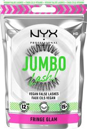 JUMBO LASH! VEGAN FALSE LASHES ΨΕΥΤΙΚΕΣ ΒΛΕΦΑΡΙΔΕΣ ΓΙΑ ΚΑΘΗΛΩΤΙΚΟ ΟΓΚΟ​​​​​​​ 1 ΤΕΜΑΧΙΟ - 04 FRINGE GLAM NYX PROFESSIONAL MAKEUP