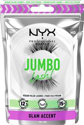 JUMBO LASH! VEGAN FALSE LASHES ΨΕΥΤΙΚΕΣ ΒΛΕΦΑΡΙΔΕΣ ΓΙΑ ΚΑΘΗΛΩΤΙΚΟ ΟΓΚΟ 1 ΤΕΜΑΧΙΟ - 06 GLAM ACCENT NYX PROFESSIONAL MAKEUP