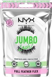 JUMBO LASH! VEGAN FALSE LASHES ΨΕΥΤΙΚΕΣ ΒΛΕΦΑΡΙΔΕΣ ΓΙΑ ΚΑΘΗΛΩΤΙΚΟ ΟΓΚΟ 1 ΤΕΜΑΧΙΟ - 07 FULL FEATHER FLEX NYX PROFESSIONAL MAKEUP