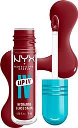 LIP IV HYDRATING GLOSS SERUM ΕΝΥΔΑΤΙΚΟ LIP GLOSS ΓΙΑ ΥΓΡΗ ΛΑΜΨΗ & ΕΝΤΟΝΟ ΧΡΩΜΑ 5ML - 13 CRANBERRY SPLASH NYX PROFESSIONAL MAKEUP