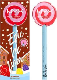 WATERPROOF EPIC INK LINER ΑΔΙΑΒΡΟΧΟ EYELINER ΜΕ ΠΛΟΥΣΙΑ ΚΡΕΜΜΩΔΗ ΥΦΗ & ΕΝΤΟΝΟ ΑΠΟΤΕΛΕΣΜΑ ΠΟΥ ΔΙΑΡΚΕΙ 1ML - GINGERSHAP SWIRL NYX PROFESSIONAL MAKEUP