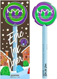 WATERPROOF EPIC INK LINER ΑΔΙΑΒΡΟΧΟ EYELINER ΜΕ ΠΛΟΥΣΙΑ ΚΡΕΜΜΩΔΗ ΥΦΗ & ΕΝΤΟΝΟ ΑΠΟΤΕΛΕΣΜΑ ΠΟΥ ΔΙΑΡΚΕΙ 1ML - MILK CHOCOLATE NYX PROFESSIONAL MAKEUP
