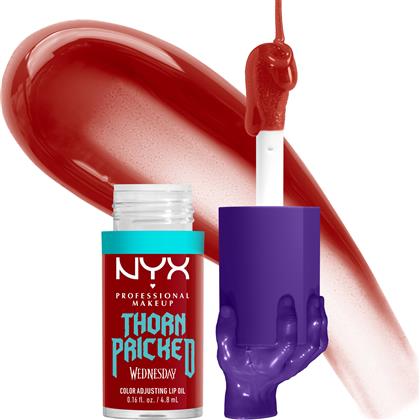 WEDNESDAY COLOR ADJUSTING LIP OIL ΕΛΑΙΟ ΧΕΙΛΙΩΝ ΜΑΚΡΑΣ ΔΙΑΡΚΕΙΑΣ ΕΜΠΝΕΥΣΜΕΝΟ ΑΠΟ ΤΗΝ ΣΕΙΡΑ WEDNESDAY 4.8ML - THORN PRICKED NYX PROFESSIONAL MAKEUP
