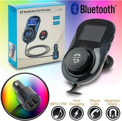 ΑΣΥΡΜΑΤΟ BLUETOOTH HANDSFREE MP3 PLAYER AΥΤΟΚΙΝΗΤΟΥ 5V 3.0A USB LCD BC30BQ (ΚΩΔ.: 10809) OEM