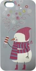 BACK COVER SILICON CASE HAPPY SNOWMAN FOR APPLE IPHONE 5/5S OEM