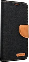 CANVAS BOOK CASE FOR IPHONE 15 PRO BLACK OEM από το e-SHOP