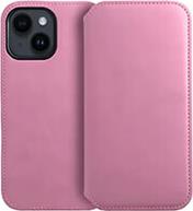 DUAL POCKET BOOK FOR IPHONE 15 PLUS LIGHT PINK OEM