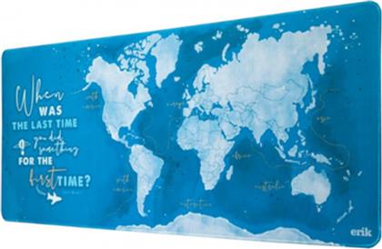 ERIK GAMING DESK MAT / MOUSEPAD XL - WORLD MAP - BLUE (MGGE007) OEM από το PUBLIC