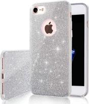 GLITTER 3IN1 BACK COVER CASE FOR IPHONE 12 / IPHONE 12 PRO 6,1 SILVER OEM