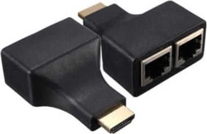 HDMI EXTENDER, NO BRAND, THROUGH LAN CAT-5E/6, BLACK - 17165 OEM από το PUBLIC