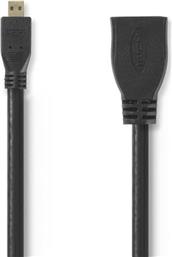 ΚΑΛΩΔΙΟ NEDIS CVGP34790BK02 HDMI FEMALE ΣΕ MICRO HDMI MALE - 0.2M OEM