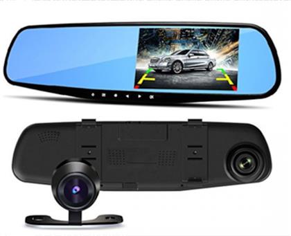 ΚΑΘΡΕΠΤΗΣ ΑΥΤΟΚΙΝΗΤΟΥ ΜΕ ΔΥΟ HD DVR ΚΑΜΕΡΕΣ ΚΑΙ TFT LCD ΟΘΟΝΗ 4.3 25230 OEM