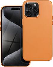 LEATHER MAG COVER FOR IPHONE 15 PRO MAX ORANGE OEM