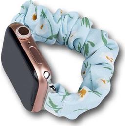 ΛΟΥΡΑΚΙ ΓΙΑ APPLE WATCH 42/44/45/49MM - FLOWER BLUE OEM