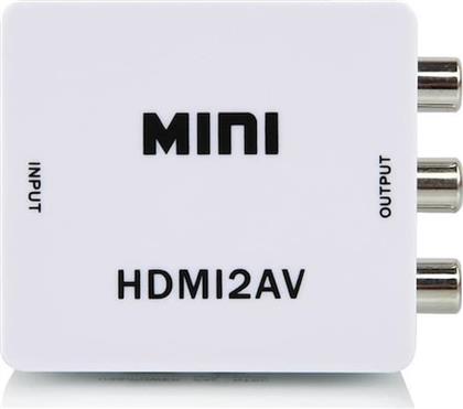 ΜΕΤΑΤΡΟΠΕΑΣ POWERPLUS HDMI2AV ΑΠΟ HDMI (A) ΘΗΛΥΚΟ ΣΕ 3 RCA ΘΗΛΥΚΑ OEM
