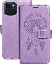 MEZZO BOOK CASE FOR IPHONE 15 DREAMCATCHER PURPLE OEM