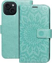 MEZZO BOOK CASE FOR IPHONE 15 MANDALA GREEN OEM