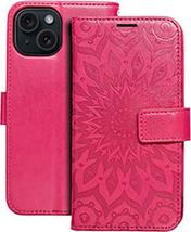 MEZZO BOOK CASE FOR IPHONE 15 MANDALA MAGENTA OEM από το e-SHOP