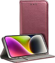 SMART MAGNETO BOOK CASE FOR IPHONE 15 PLUS BURGUNDY OEM