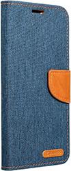 ΘΗΚΗ CANVAS BOOK CASE FOR SAMSUNG S24 PLUS NAVY BLUE OEM