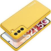 ΘΗΚΗ LEATHER CASE FOR SAMSUNG GALAXY S24 PLUS YELLOW OEM