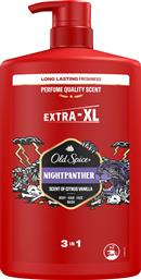 NIGHTPANTHER 3 IN 1 SHOWER GEL & SHAMPOO ΑΝΔΡΙΚΟ ΑΦΡΟΛΟΥΤΡΟ - ΣΑΜΠΟΥΑΝ ΜΕ ΑΡΩΜΑ ΜΕΓΑΛΗΣ ΔΙΑΡΚΕΙΑΣ ΑΠΟ ΜΑΥΡΗ ΣΟΚΟΛΑΤΑ, ΠΙΚΑΝΤΙΚΟ ΚΙΤΡΟ & ΒΑΝΙΛΙΑ, ΜΕ ΑΝΤΛΙΑ​​​​​​​ 1L OLD SPICE από το PHARM24