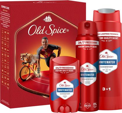 PROMO WHITEWATER FOR MEN DEODORANT STICK 50ML & DEODORANT BODY SPRAY 150ML & SHOWER - SHAMPOO GEL 250ML OLD SPICE