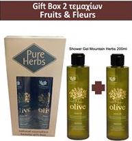 ΣΕΤ 2 ΤΕΜ. ΑΦΡΟΛΟΥΤΡΟ FRUITS & FLEURS ''OLIVE'' OLIVE FRUITS