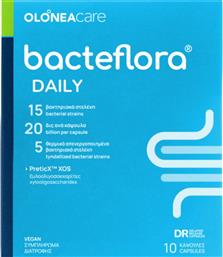 BACTEFLORA DAILY ΣΥΜΠΛΗΡΩΜΑ ΔΙΑΤΡΟΦΗΣ ΠΡΟΒΙΟΤΙΚΩΝ ΓΙΑ ΤΗΝ ΕΝΙΣΧΥΣΗ ΤΟΥ ΕΝΤΕΡΙΚΟΥ ΜΙΚΡΟΒΙΩΜΑΤΟΣ 10CAPS OLONEA