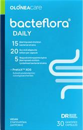 BACTEFLORA DAILY ΣΥΜΠΛΗΡΩΜΑ ΔΙΑΤΡΟΦΗΣ ΠΡΟΒΙΟΤΙΚΩΝ ΓΙΑ ΤΗΝ ΕΝΙΣΧΥΣΗ ΤΟΥ ΕΝΤΕΡΙΚΟΥ ΜΙΚΡΟΒΙΩΜΑΤΟΣ 30VEG.CAPS OLONEA